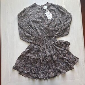 MISA Los Angeles paisley summer dress NWT